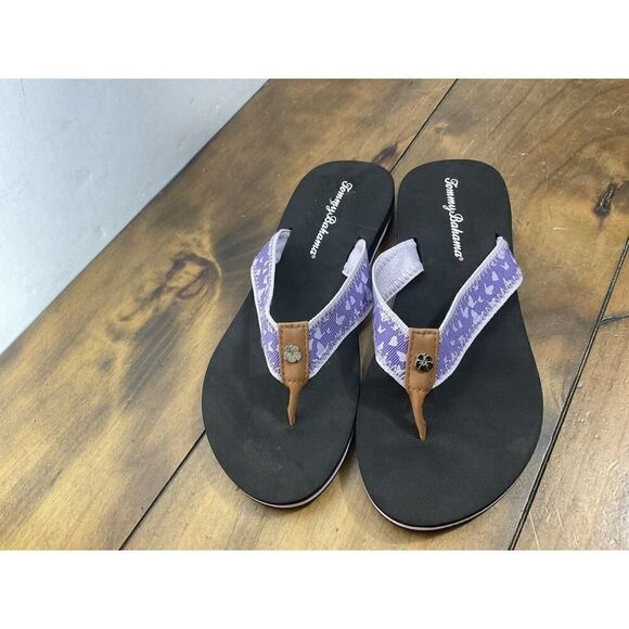 Tommy Bahama Woman's Miramar Flip Flops Purple Size 8 - Picture 2 of 7
